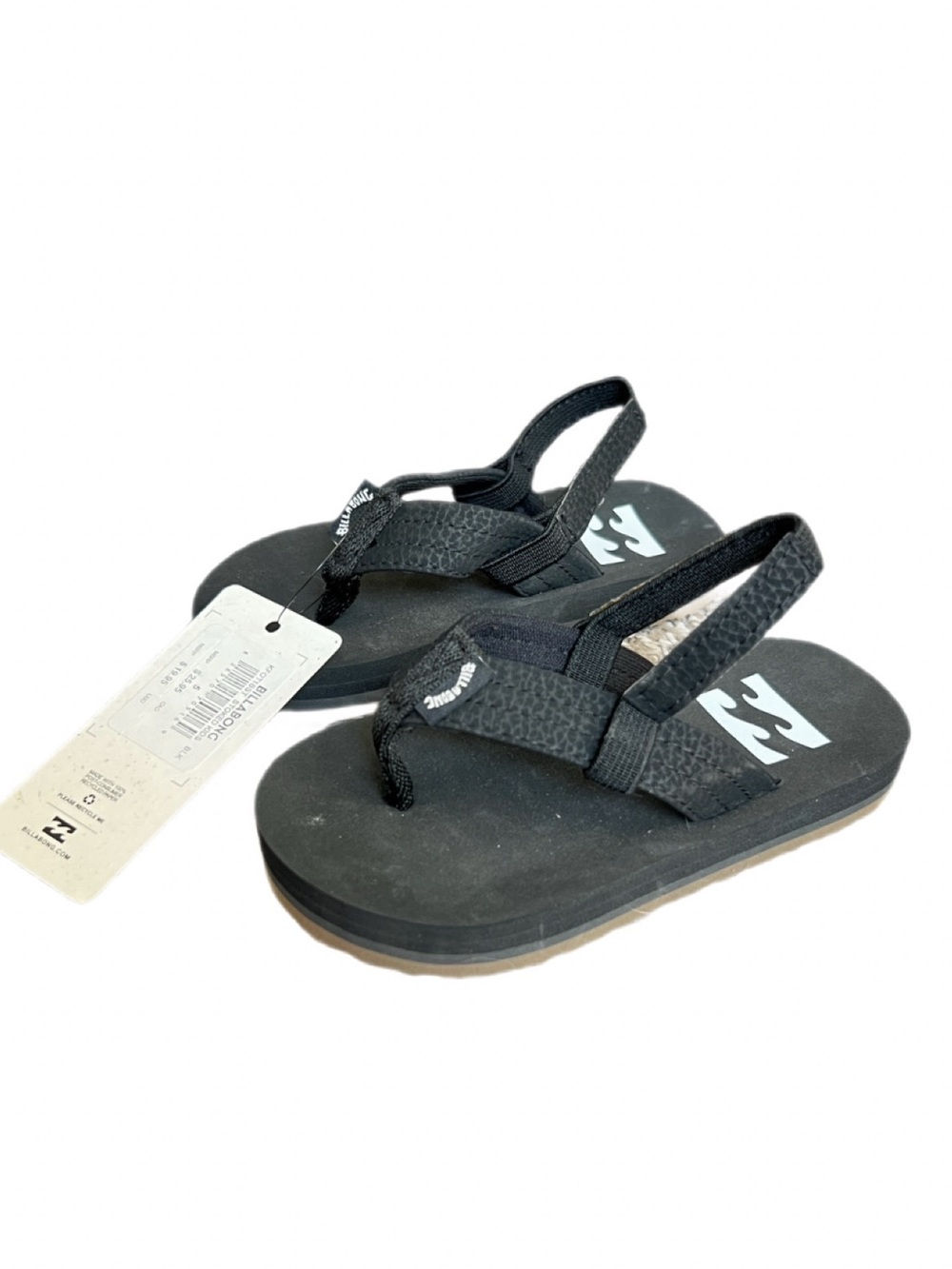 New Boys Billabong Black Foam Sandals 5